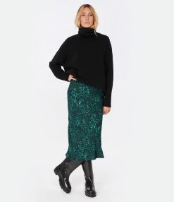 MAISON STANDARDS Pull Col Roulé Eugénie Noir -Majestic Filatures shop maiso look20221124 245