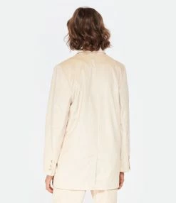 MAISON STANDARDS Veste Blazer Andréa Velours Crème -Majestic Filatures shop maiso look20221205 130
