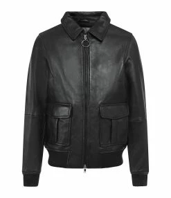 MAISON STANDARDS Blouson Cuir Noir