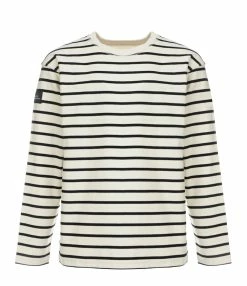 MAISON STANDARDS Tee-shirt Marinière Domotille Coton Écru