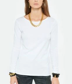 MAJESTIC FILATURES Tee-shirt Manches Longues Col Bateau Blanc 7 MAJESTIC FILATURES Tee-shirt Manches Longues Col Bateau Blanc -Majestic Filatures shop majes look20210929 48