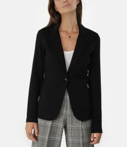 MAJESTIC FILATURES Veste Blazer Noir -Majestic Filatures shop majes look20220718 503