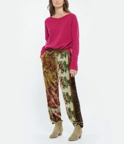 MAJESTIC FILATURES Pull Col Bateau Laine Cachemire Grenat -Majestic Filatures shop majes look20220801 79