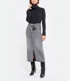 MAJESTIC FILATURES Tee-shirt Col Roulé Coton Noir -Majestic Filatures shop majes look20220803 230 1