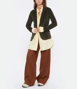 MAJESTIC FILATURES Veste Blazer Coton Pine Green -Majestic Filatures shop majes look20220831 314