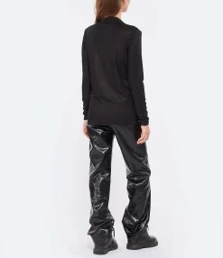 MAJESTIC FILATURES Chemise Métallique Noir -Majestic Filatures shop majes look20220907 653