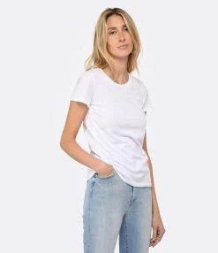 MAJESTIC FILATURES Tee-shirt Jamie Col Rond Coton Blanc 8 MAJESTIC FILATURES Tee-shirt Jamie Col Rond Coton Blanc -Majestic Filatures shop majes look20230111 223
