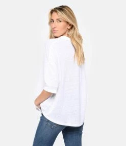 MAJESTIC FILATURES Chemise Lin Blanc -Majestic Filatures shop majes look20230111 509