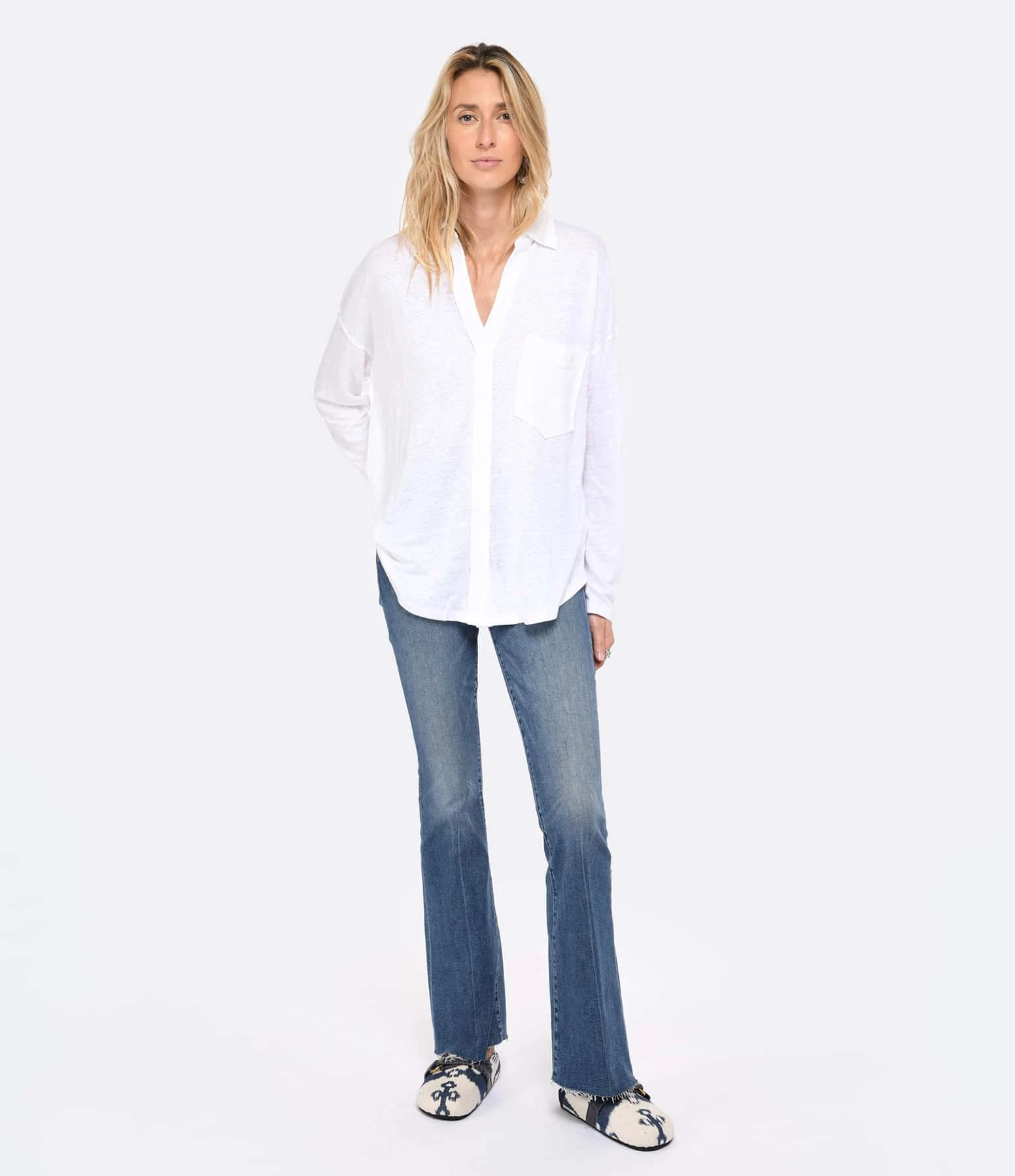 MAJESTIC FILATURES Chemise Lin Blanc 5 MAJESTIC FILATURES Chemise Lin Blanc – Image 5