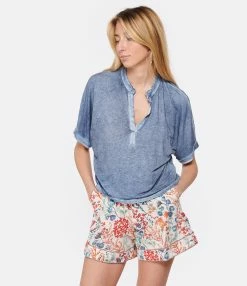 MAJESTIC FILATURES Tee-shirt Lin Océan -Majestic Filatures shop majes look20230125 493