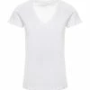 MAJESTIC FILATURES Tee-shirt Julia Col V Coton Blanc