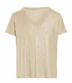 MAJESTIC FILATURES Tee-shirt Col V Sable Doré