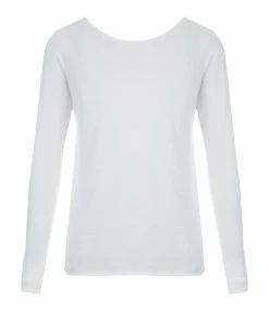 MAJESTIC FILATURES Tee-shirt Manches Longues Col Bateau Blanc