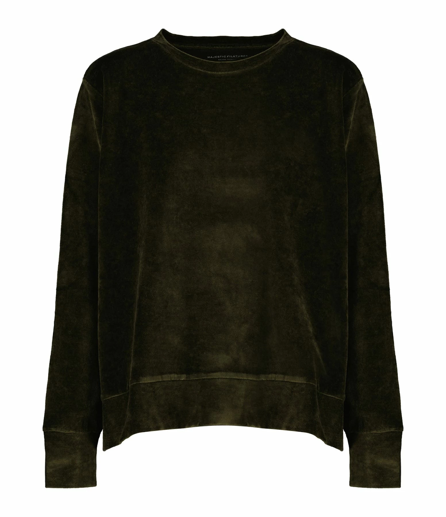 MAJESTIC FILATURES Pull Coton Olive 1 MAJESTIC FILATURES Pull Coton Olive