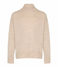 MAJESTIC FILATURES Pull Col Montant Laine Cachemire Ficelle