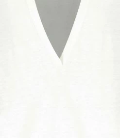 MAJESTIC FILATURES Tee-shirt Col Rond Lin Blanc -Majestic Filatures shop majes51493 pck20230110 3