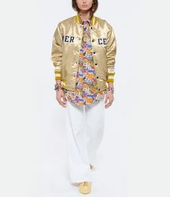 MERCER Veste Bomber Varsity Satin Jaune 10 MERCER Veste Bomber Varsity Satin Jaune -Majestic Filatures shop merce look20220308 227