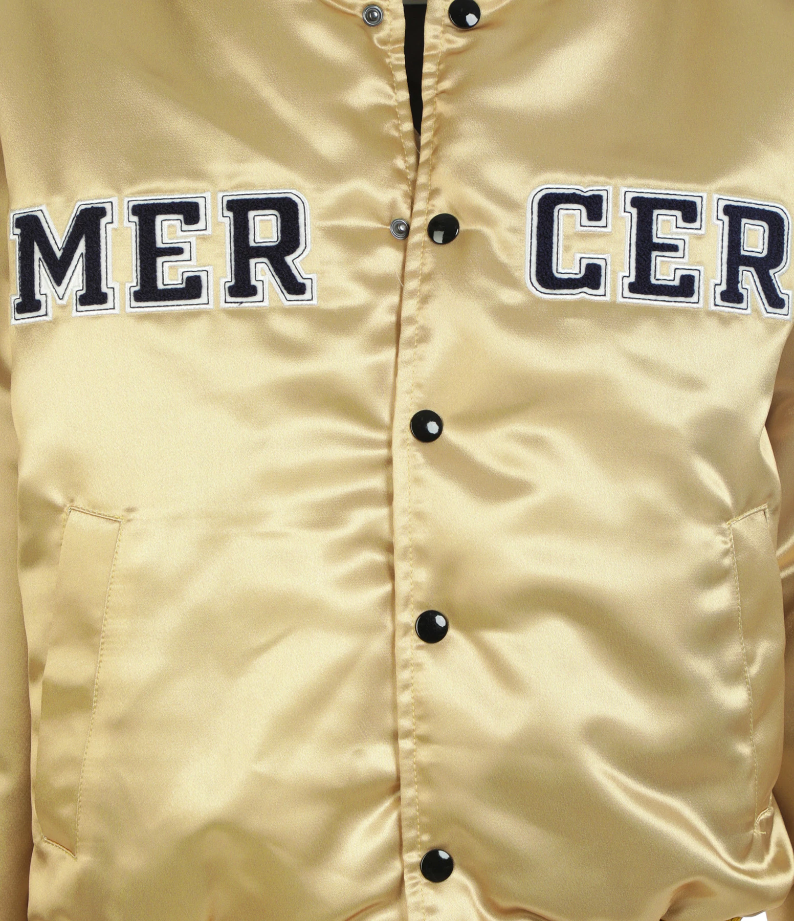 MERCER Veste Bomber Varsity Satin Jaune 2 MERCER Veste Bomber Varsity Satin Jaune – Image 2
