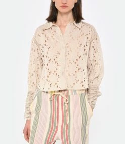 Mes Demoiselles Chemise Loretta Coton Écru 7 Mes Demoiselles Chemise Loretta Coton Écru -Majestic Filatures shop mesde look20230223 286