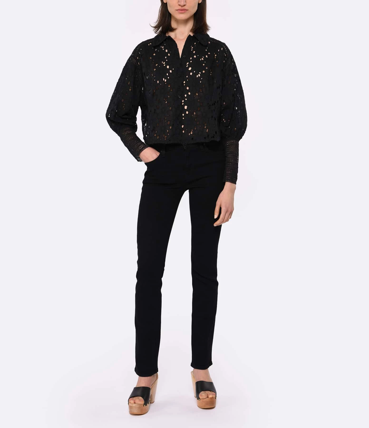 Mes Demoiselles Chemise Loretta Coton Noir 4 Mes Demoiselles Chemise Loretta Coton Noir – Image 4