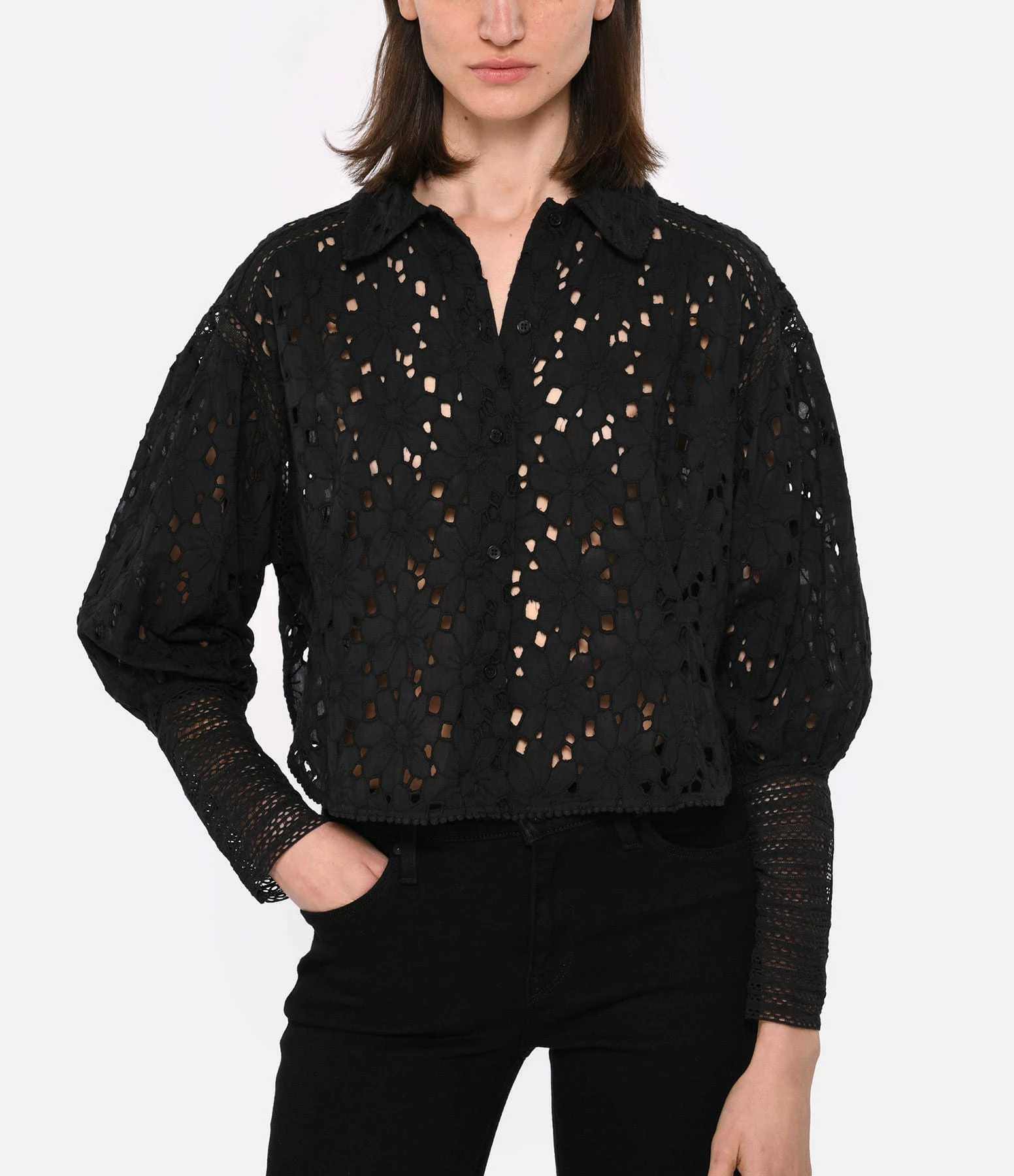 Mes Demoiselles Chemise Loretta Coton Noir 3 Mes Demoiselles Chemise Loretta Coton Noir – Image 3