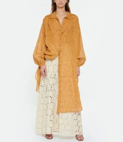 Mes Demoiselles Chemise Longue Diane Coton Abricot 6 Mes Demoiselles Chemise Longue Diane Coton Abricot -Majestic Filatures shop mesde look20230228 341