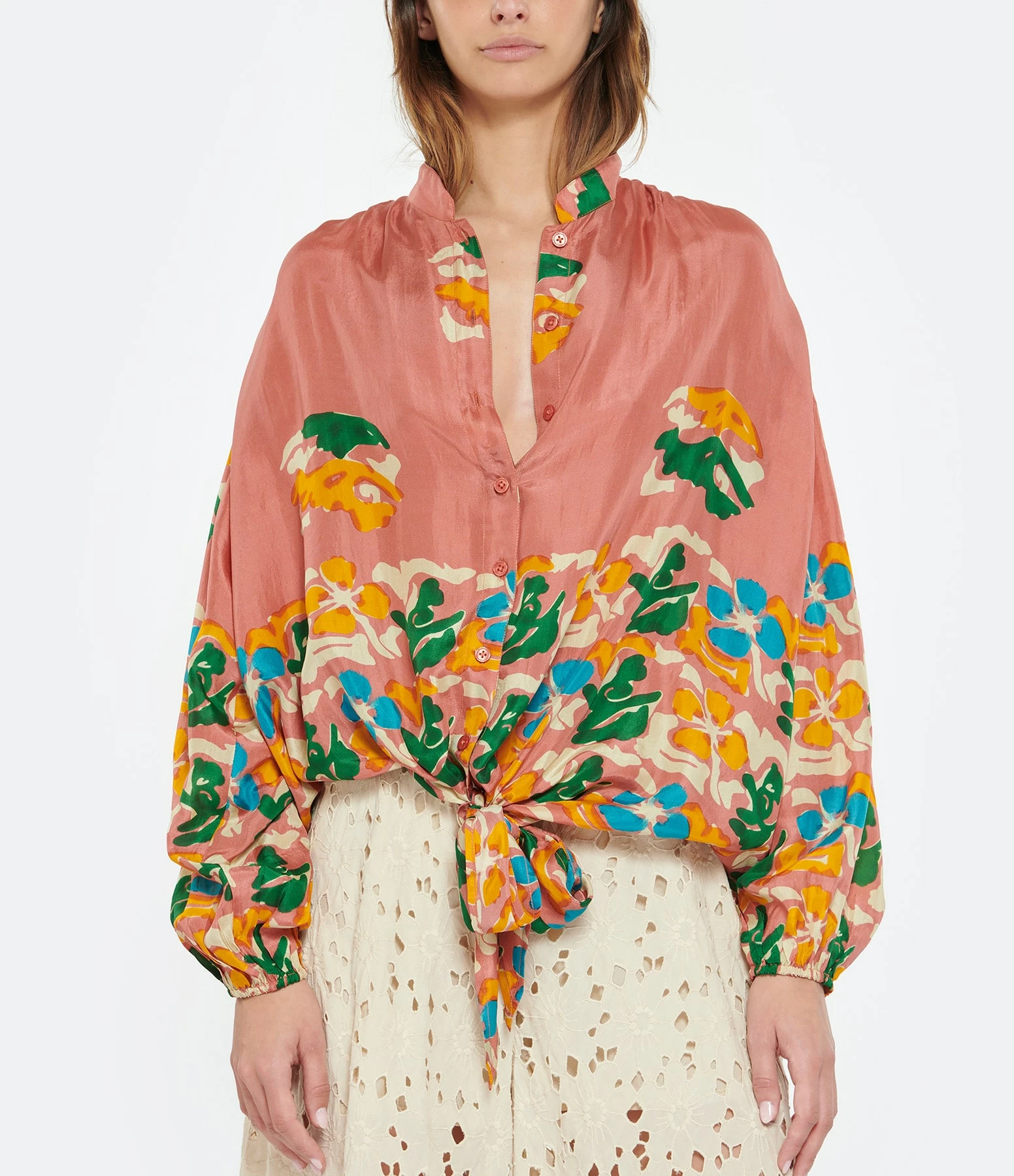 Mes Demoiselles Chemise Wappa Soie Fleur 3 Mes Demoiselles Chemise Wappa Soie Fleur – Image 3