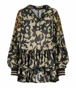 Mes Demoiselles Blouse Ally Soie Noir Beige