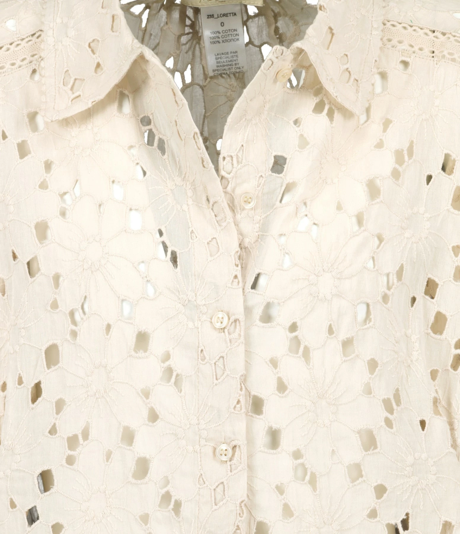 Mes Demoiselles Chemise Loretta Coton Écru 2 Mes Demoiselles Chemise Loretta Coton Écru – Image 2