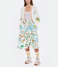 MIRA MIKATI Jupe Coton Multicolore -Majestic Filatures shop miras look20220706 40