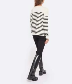 Maison Labiche Tee-shirt Montpar Coton Noir Blanc -Majestic Filatures shop mlabi look20220830 459