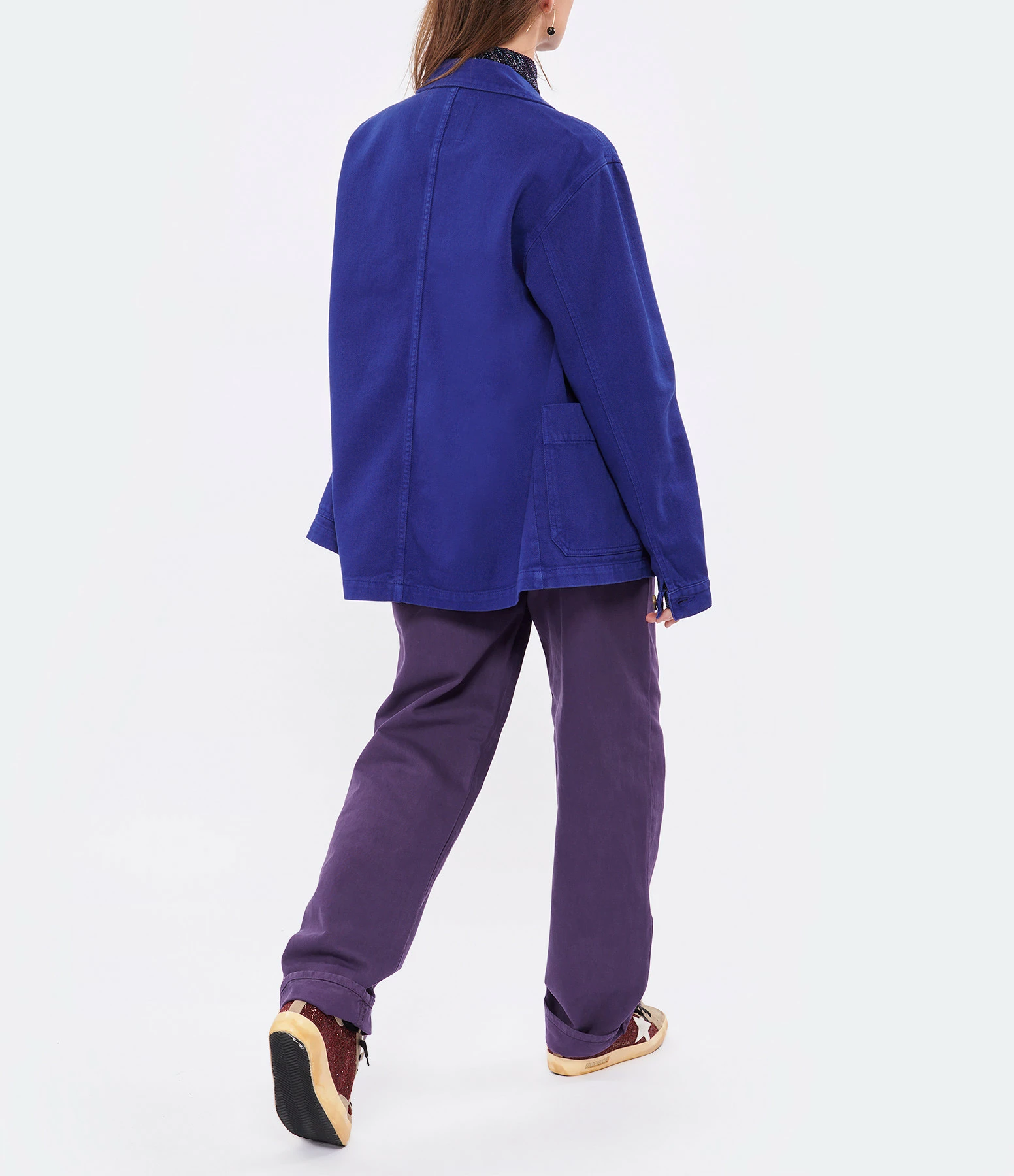 Maison Labiche Veste Sebasto Patch Cœur Coton Bleu Roi 5 Maison Labiche Veste Sebasto Patch Cœur Coton Bleu Roi – Image 5