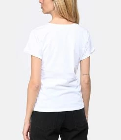 Maison Labiche Tee-shirt Chateau Nuit D'Ete Coton Bio Blanc -Majestic Filatures shop mlabi look20230214 336
