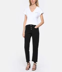 Maison Labiche Tee-shirt Chateau Nuit D'Ete Coton Bio Blanc -Majestic Filatures shop mlabi look20230214 338