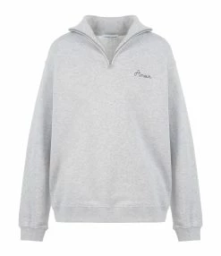 Maison Labiche Sweatshirt Unisexe Amour Coton Biologique Gris Clair Chiné