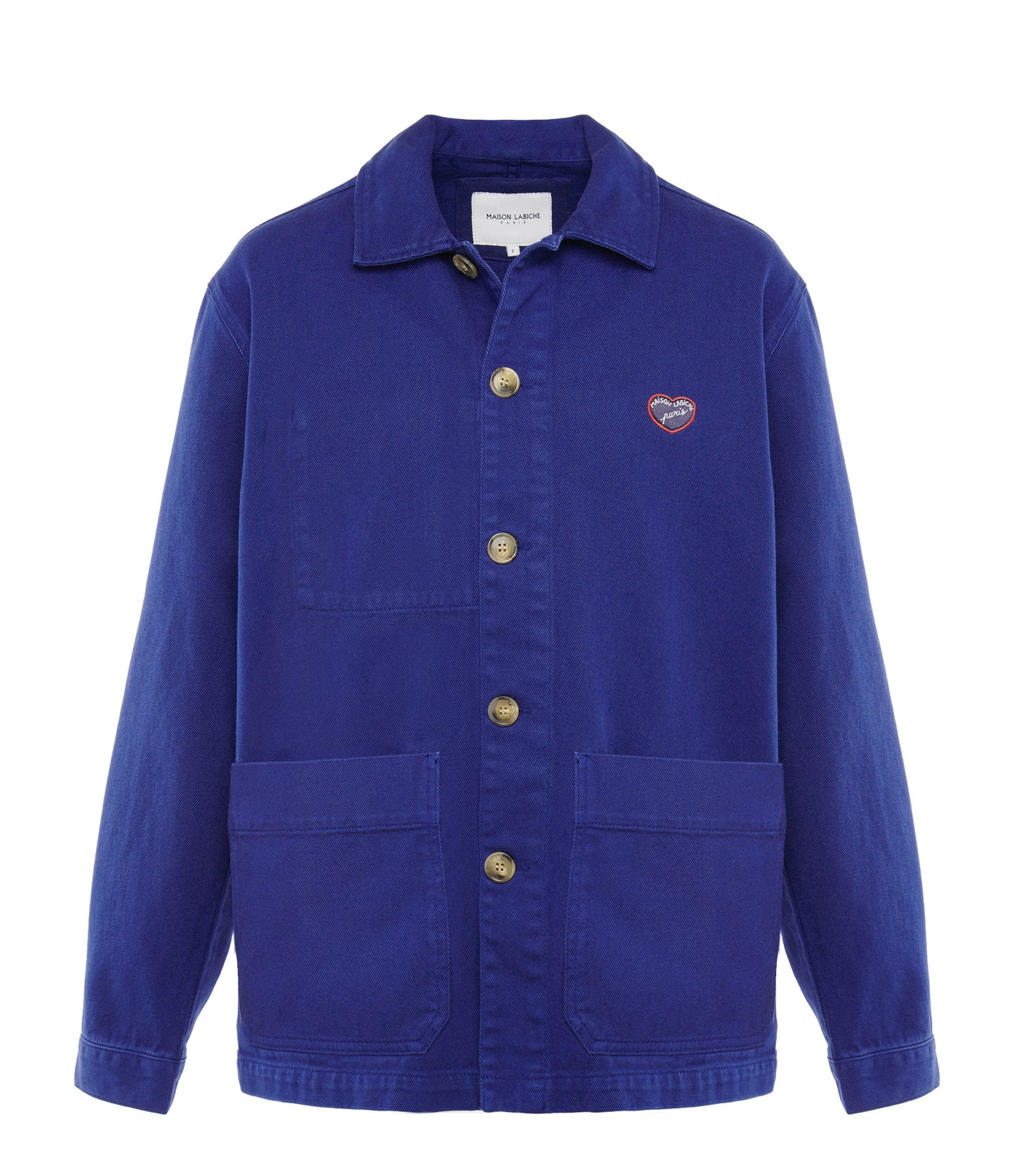 Maison Labiche Veste Sebasto Patch Cœur Coton Bleu Roi 1 Maison Labiche Veste Sebasto Patch Cœur Coton Bleu Roi