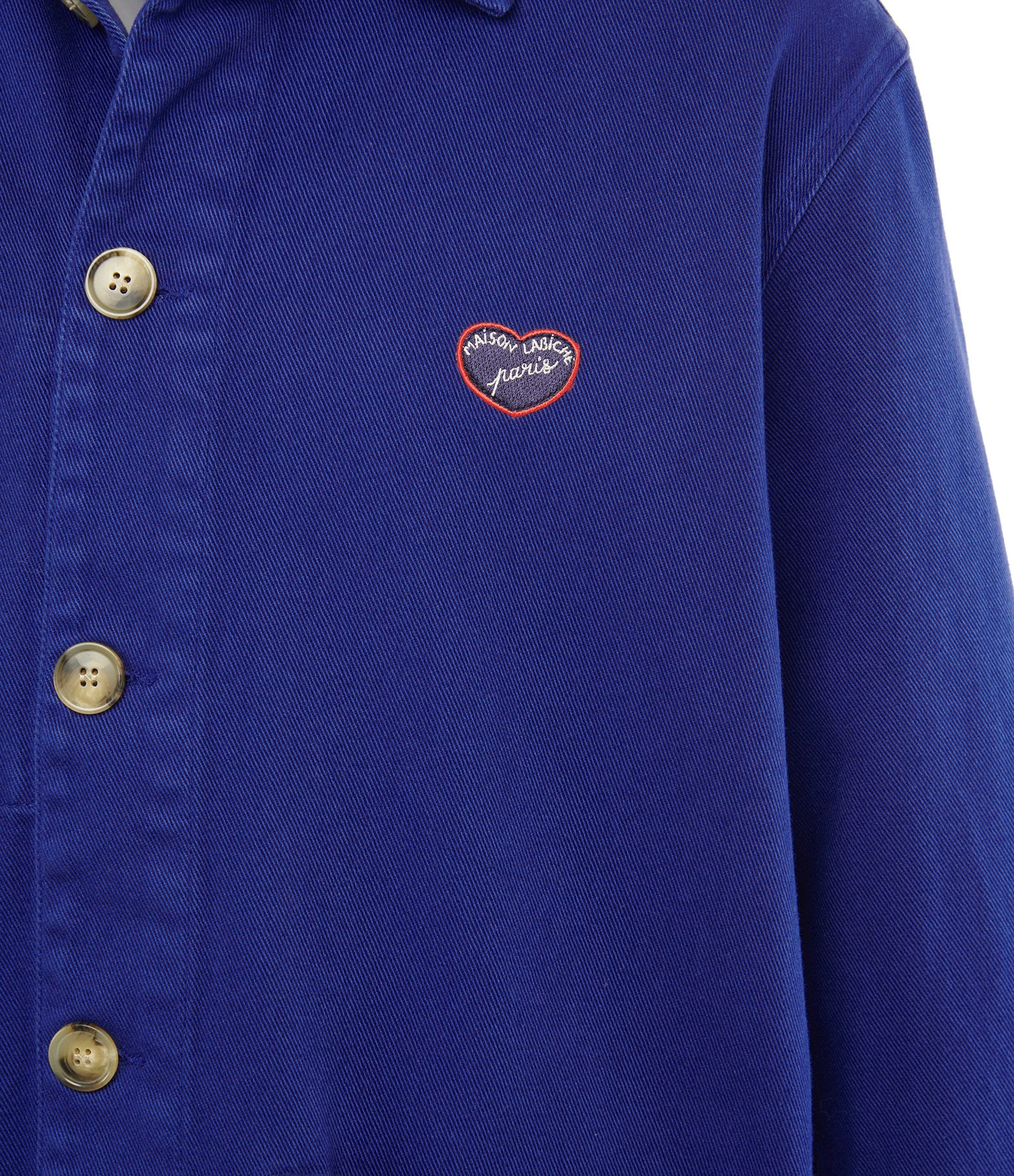 Maison Labiche Veste Sebasto Patch Cœur Coton Bleu Roi 2 Maison Labiche Veste Sebasto Patch Cœur Coton Bleu Roi – Image 2