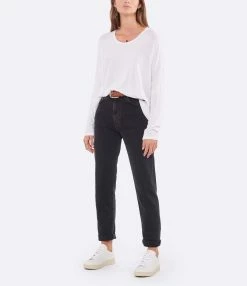 MARGAUX LONNBERG Tee-shirt Ines Blanc -Majestic Filatures shop mlonn look20220726 356