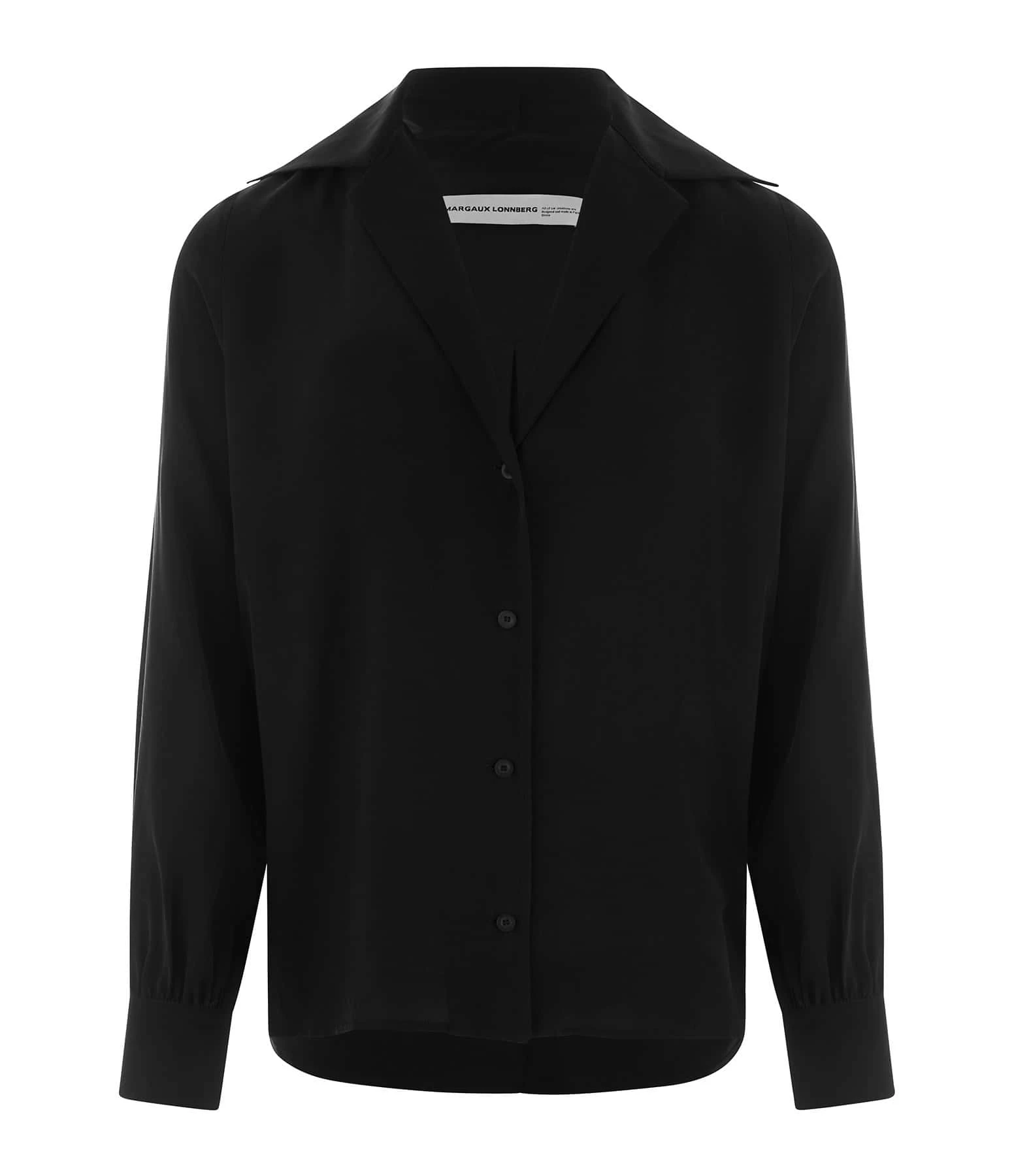 MARGAUX LONNBERG Chemise Alma Soie Noir 1 MARGAUX LONNBERG Chemise Alma Soie Noir