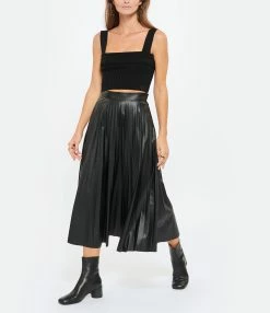 MM6 Maison Margiela Jupe Plissée Noir -Majestic Filatures shop mm6s5 look20220914 3