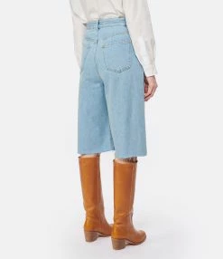 MM6 Maison Margiela Short Coton Denim Bleu Ciel -Majestic Filatures shop mm6s5 look20230126 345