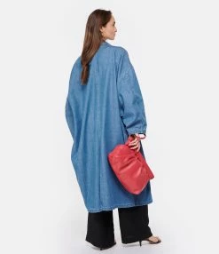 MM6 Maison Margiela Veste Longue Denim Coton Bleu -Majestic Filatures shop mm6s5 look20230126 506