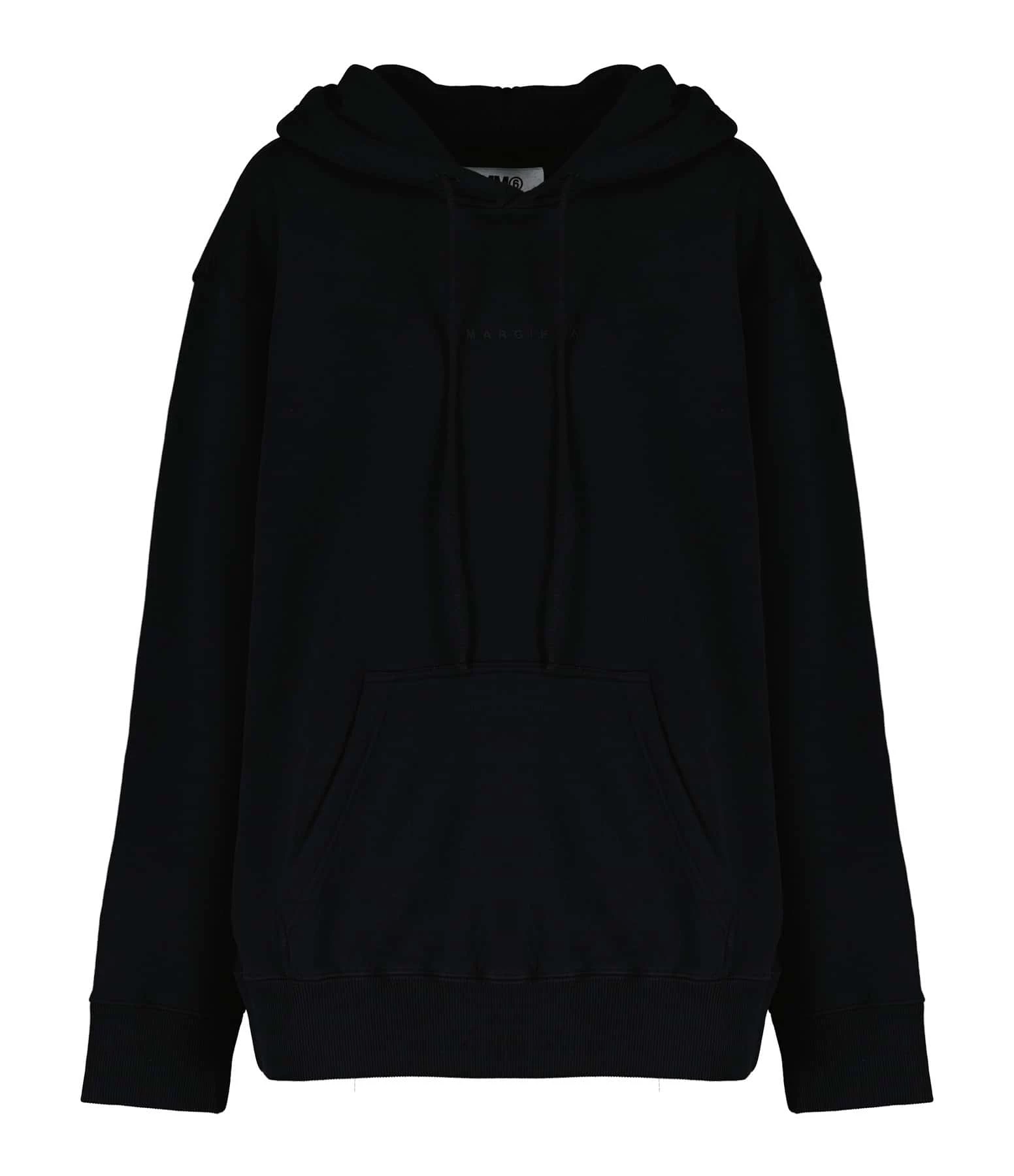 MM6 Maison Margiela Sweatshirt Coton Noir Margiela 6 1 MM6 Maison Margiela Sweatshirt Coton Noir Margiela 6