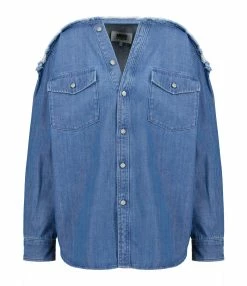 MM6 Maison Margiela Chemise Denim Coton Bleu