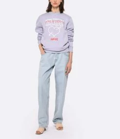 Modetrotter Sweatshirt Tom Horade Sérigraphie Coton Lila 9 Modetrotter Sweatshirt Tom Horade Sérigraphie Coton Lila -Majestic Filatures shop modet look20230223 213