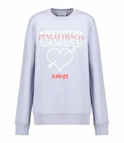 Modetrotter Sweatshirt Tom Horade Sérigraphie Coton Lila