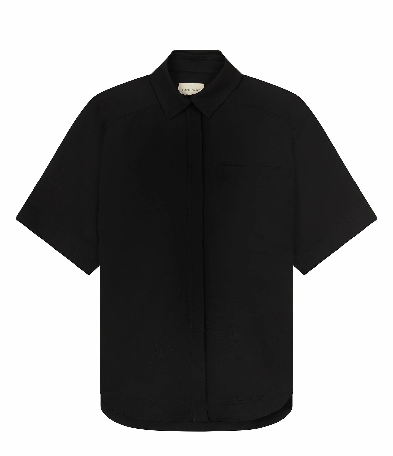 LOULOU STUDIO Chemise Manches Courtes Moheli Noir 1 LOULOU STUDIO Chemise Manches Courtes Moheli Noir