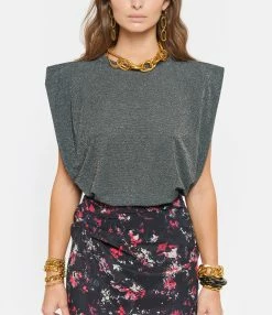 Momoni Tee-shirt Enna Gris 9 Momoni Tee-shirt Enna Gris -Majestic Filatures shop momon look20210706 78 1