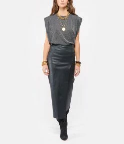 Momoni Tee-shirt Enna Gris 13 Momoni Tee-shirt Enna Gris -Majestic Filatures shop momon look20210715 15 1