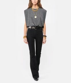 Momoni Tee-shirt Enna Gris 12 Momoni Tee-shirt Enna Gris -Majestic Filatures shop momon look20210715 8 1